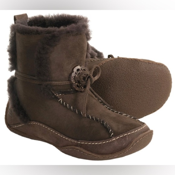 Sorel Pakua Chocolate Brown Fur Lined Snow Boots - Picture 1 of 5